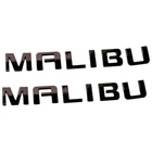 2Pack for Malibu Nameplate Letter Emblem Badge Glossy Compatible Gloss Black