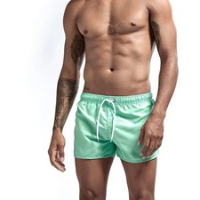 Men  s Quick Dry Swim Trunks Gym Running Shorts Drawstring Summer Beach