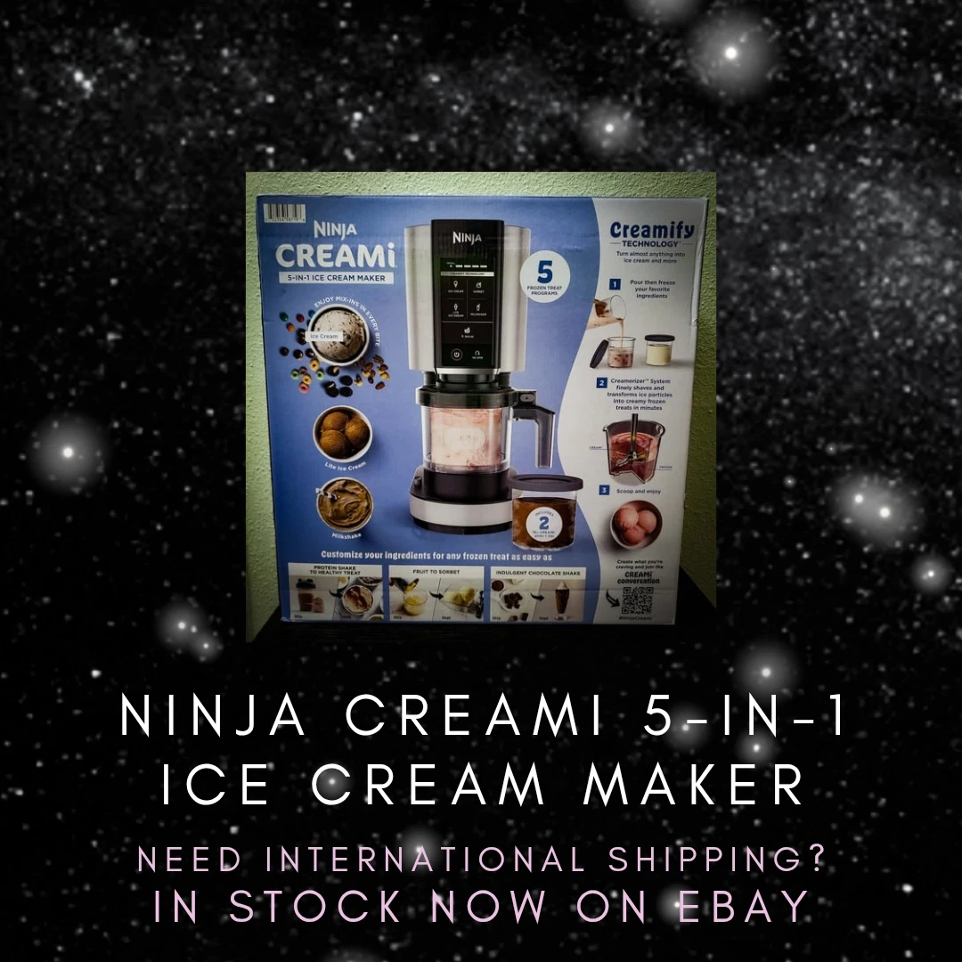 Ninja CREAMi Ice Cream Maker 5-in-1 | Homemade Sorbet, Gelato, Milkshakes