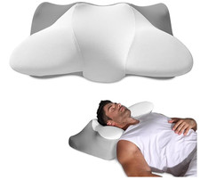 Extra High Loft Cervical Neck Pillow for Broad Shoulders, Firm Contour Memory Fo