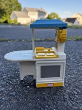 Vintage Little Tikes Dollhouse Kitchen Island Sink Stove Combo Furniture 90s