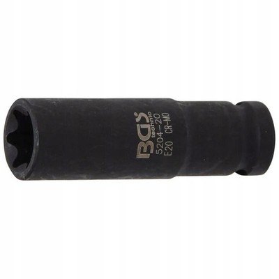 Deep Impact Socket, 1/2'' Drive, Crmo Steel, for Impact Use, E20