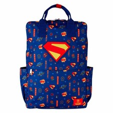 Loungefly Superman All-Over Print Full-Size Nylon Backpack 43cm Licensed DC Bag