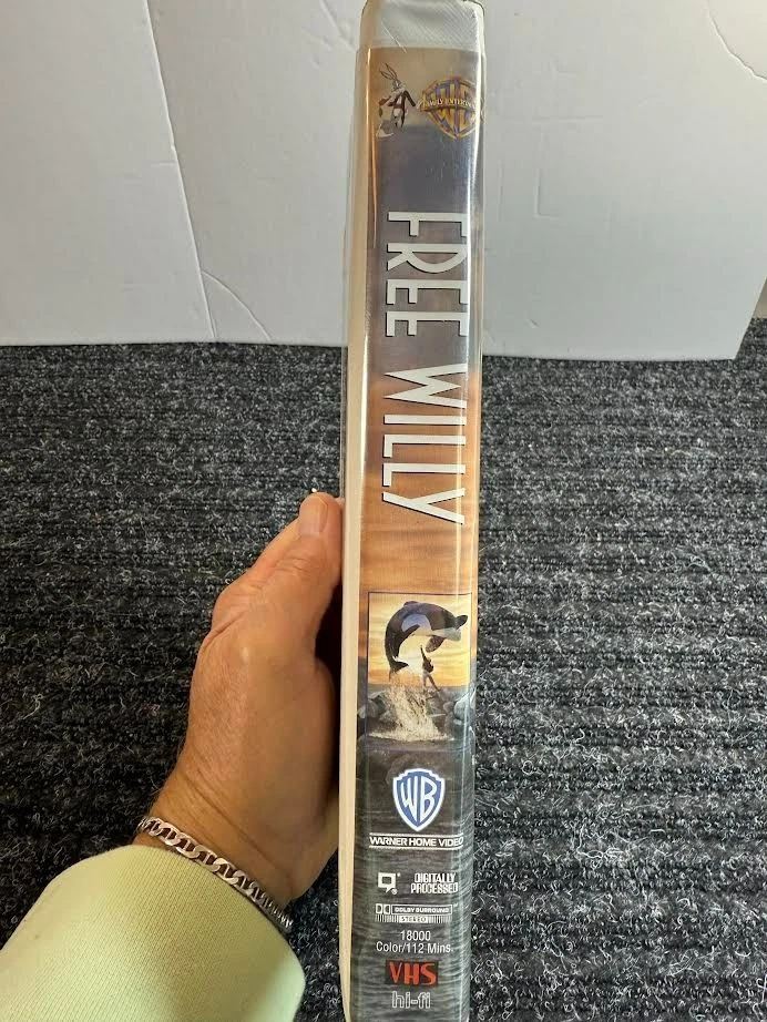 Free Willy VHS 1993 Warner Bros Family Adventure Movie - Good Condition Foto 2 de 4