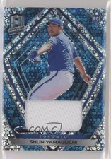 2020 Panini Chronicles Spectra Neon Blue Prizm Swatches /99 Shun Yamaguchi fl4