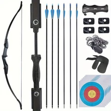 Archery 53" Recurve Bow & Arrows Set 40lbs Recurve Bow For Adult Beginner Target
