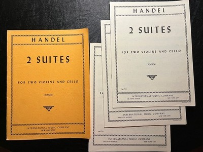 Handel 2 Trio Suites for 2 violins and Cello, International Edition