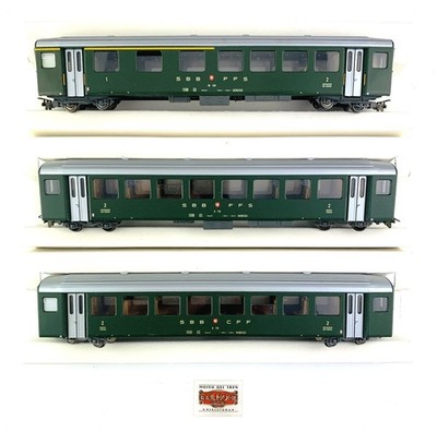 PR578 BEMO H0m 3271/77 - LOT 3 SBB 1ST/2ND CLASS PASSENGER CARS