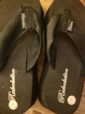 Size 8 Black Wedge Flipflop Extra Wedge  biut Not Too High