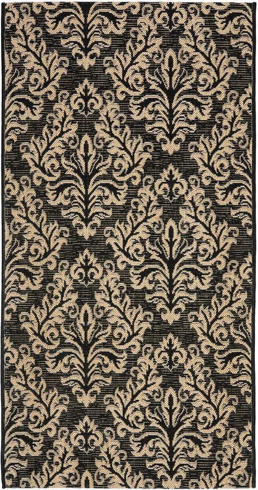 Моющийся ковер для улицы двора коллекции - 2'7" x 5', черный и кремовый, не она... - Изображение 2 из 3