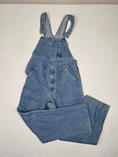Oshkosh Overalls Mens 32x30 Vestbak Denim Blue Workwear Utility Dungarees