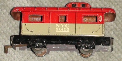 MARX #20102 NEW YORK CENTRAL CABOOSE ~ TIN TRAIN CAR