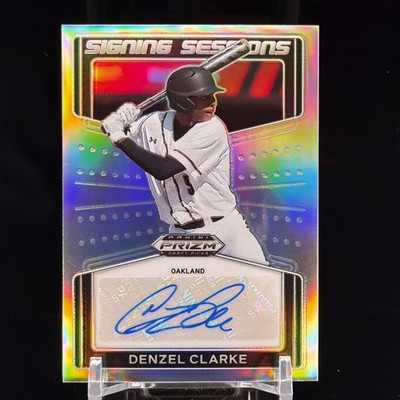 Denzel Clarke 2022 Panini Prizm Draft Picks Signing Sessions Auto Silver Prizm