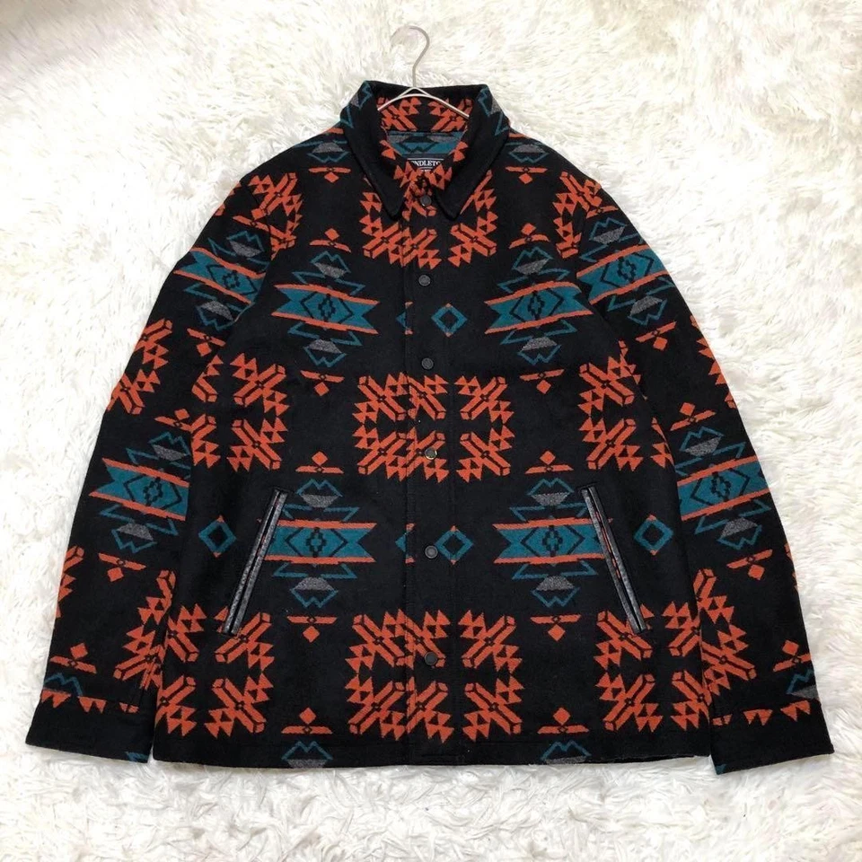 PENDLETON MARCERO BURLON Veste En Laine Neuve M Multicolore 76cm - Photo 1/4