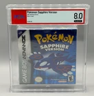 Pokemon Sapphire Version Nintendo Game Boy Advance GBA Sealed New PSA 8.0 A+