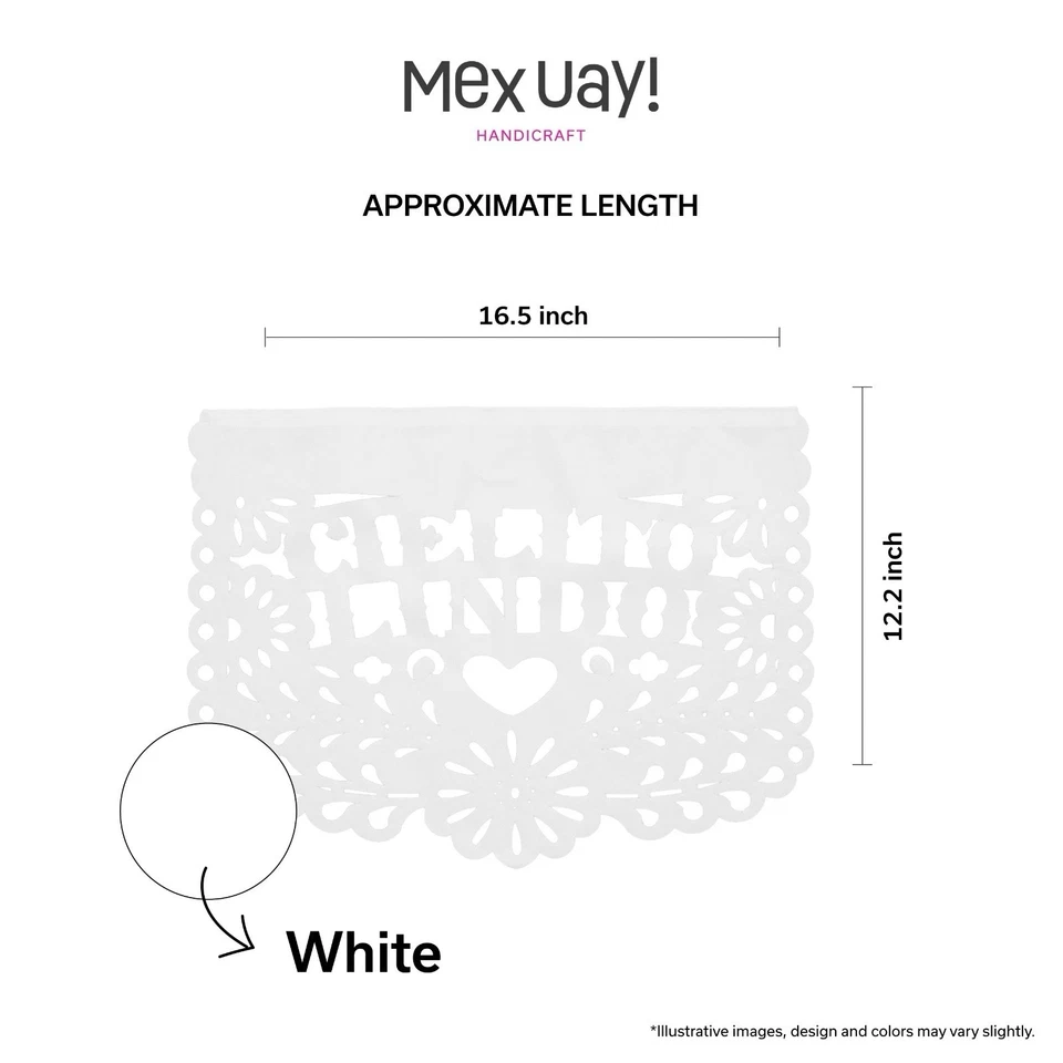 Paquete de 3 pancartas de picado de papel mexicano Cielito Lindo Foto 2 de 4