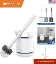 Toilet Bowl Brush and Holder, Quality, with Solid Handle and Durable Bristle...