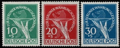 1949 DEUTSCHLAND BERLIN PRO OPFER WÄHRUNGSREFORM 3 V. MLH MF133930