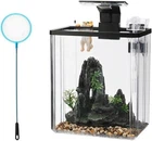 Small Fish Tank Betta Fish Tank kit W/ LED Light Oxygen Generator Fish Tank