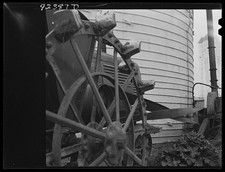 Photo:Water Wheel Mill Silo Farm Equipment 1935-1942