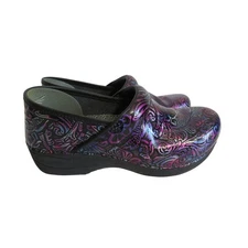 Dansko XP 2.0 Nursing Clogs Women's 8.5  EU 39 Leather Floral Paisley Shoes