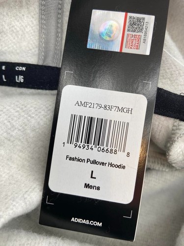 NEW RI Rhode Island Rams Adidas Gray Pullover Hoodie Sweatshirt Men's L - Picture 8 of 9