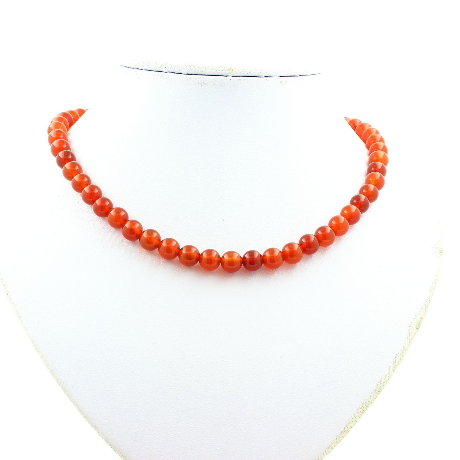 Collier Cornaline d'Uruguay 8mm | Le Bijou Idéal pour Illuminer vos Tenues d'Été