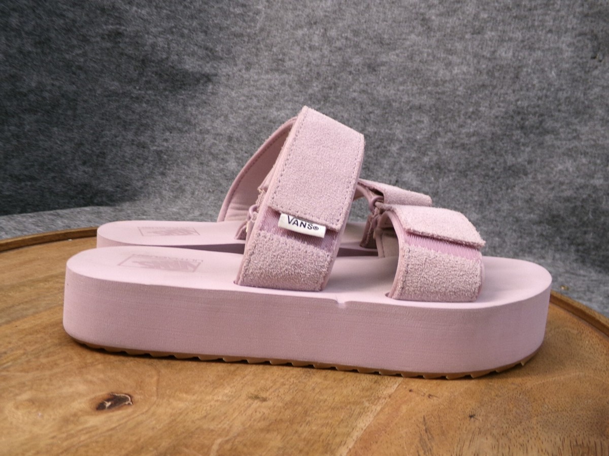 Vans Womens Cayucas Suede Lilac Purple Mega Platform Slides