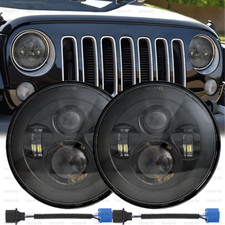7 Round Led Headlights High Low Beam For Jeep Wrangler Jk Tj Lj Cj Hummer 7 Round Led Headlights High Low Beam For Jeep Wrangler Jk Tj Lj Cj Hummer