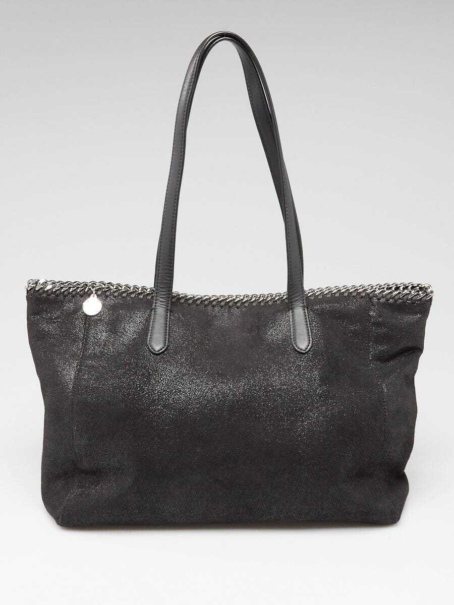 Stella McCartney Black Shaggy Deer Falabella East West