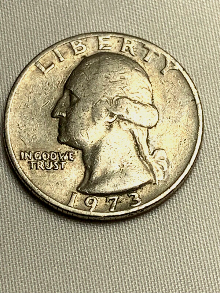 RARE 1973 WASHINGTON LIBERTY QUARTER 25 CENT COIN "NO MINT MARK/PHILADELPHIA". - Image 4 of 4
