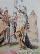 1859 Costumes,AMERICAN INDIANS PANI MANDANE ASSINIBOINE,  Engraving b