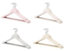 Stampelle Grucce Appendiabiti in Legno 6 pezzi 44 x 23,5 cm 4 Colori