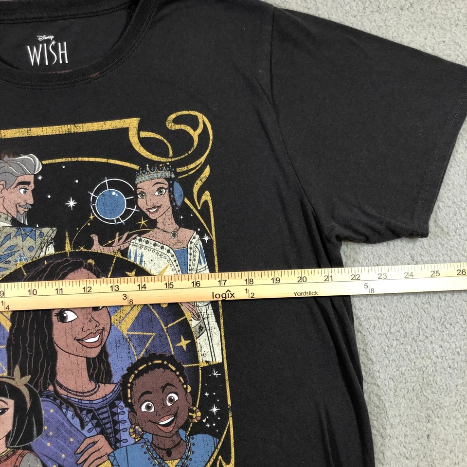 Disney WISH Camiseta Hombre XL Negro Estampado Gráfico Dibujos Animados Foto 3 de 4