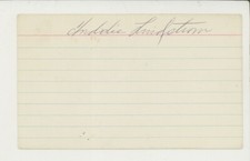 Vintage Freddie Lindstrom Autograph Index Card - Signed in 1960s 1970s