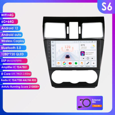 6+64G DSP Für Subaru Forester/XV/WRX 2015-18 Android Autoradio Radio Carplay GPS