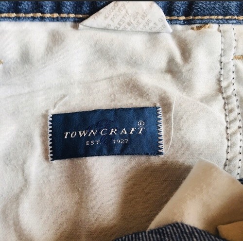 Jeans vintage Towncraft uomo taglia 47/29 classico dritto blu stile papà MADE IN USA - Foto 2 di 6