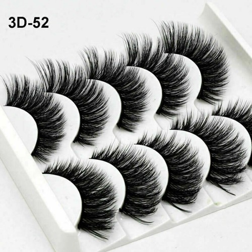5 Pairs 3D Mink False Eyelashes Set - Cruelty-Free & Reusable Thick Lashes - Picture 10 of 23