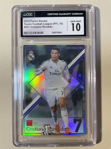 2015 Panini Football League PFL Cristiano Ronaldo Star+ Refractor CGC10 GEM MINT