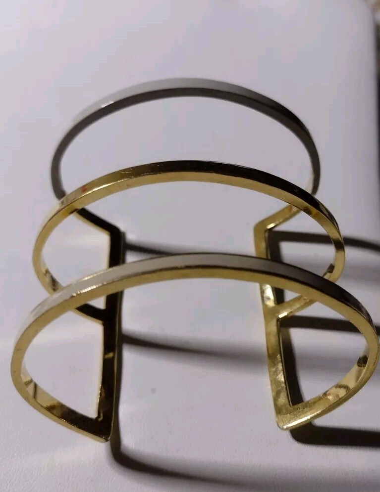 J. Crew Triple Open Cuff Statement Bangle Bracele… - image 1