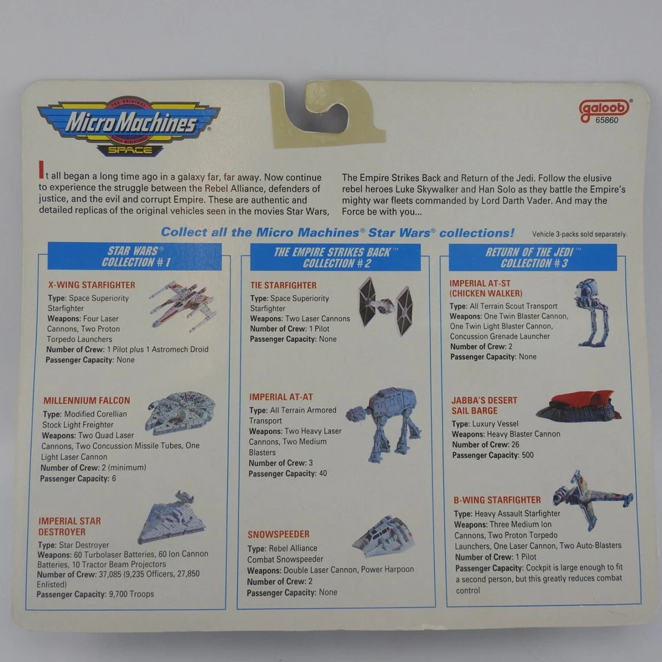 Micro Machines Star Wars Space Millennium Falcon Imperial Destroyer XWing 1993 Foto 3 de 3