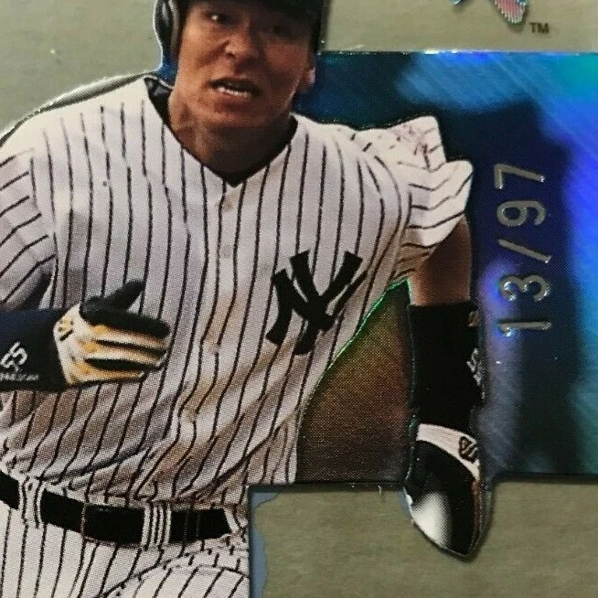 Fleer E-X #97 2003 Hideki Matsui 13/97 RC credenciales esenciales ahora paralelo  Foto 2 de 3