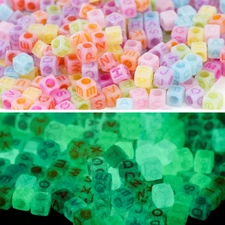 1440Pcs Glow in the Dark Letter Beads, Night Light Alphabet Luminous Beads, Colo