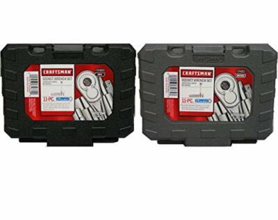 *EMPTY CASES* CRAFTSMAN 11pc STANDARD & 11pc METRIC 1/4 DRIVE RATCHET SOCKET SET