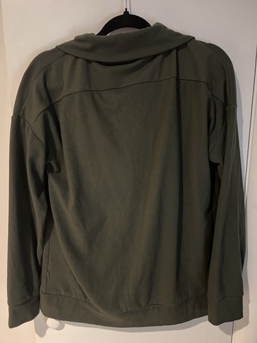 Mondetta Womens Full Zip Fleece Jacket Size Medium Olive Green Cozy Comfort - Picture 4 of 5