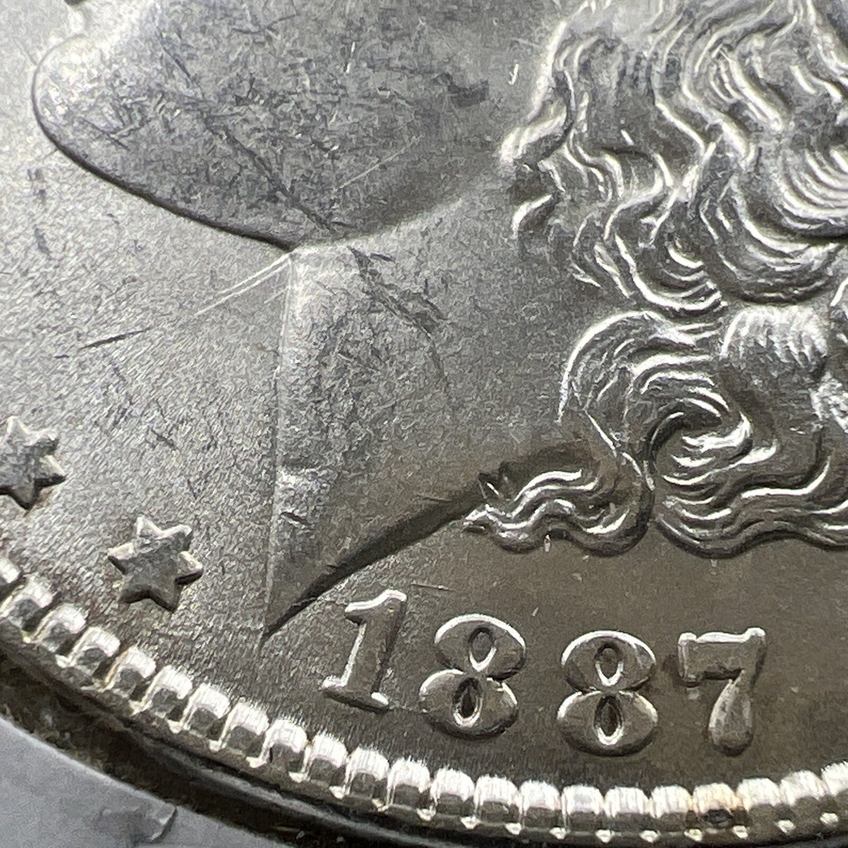 1887 P $1 Morgan Silver Dollar Coin VAM 1C Die Clash BU UNC | eBay