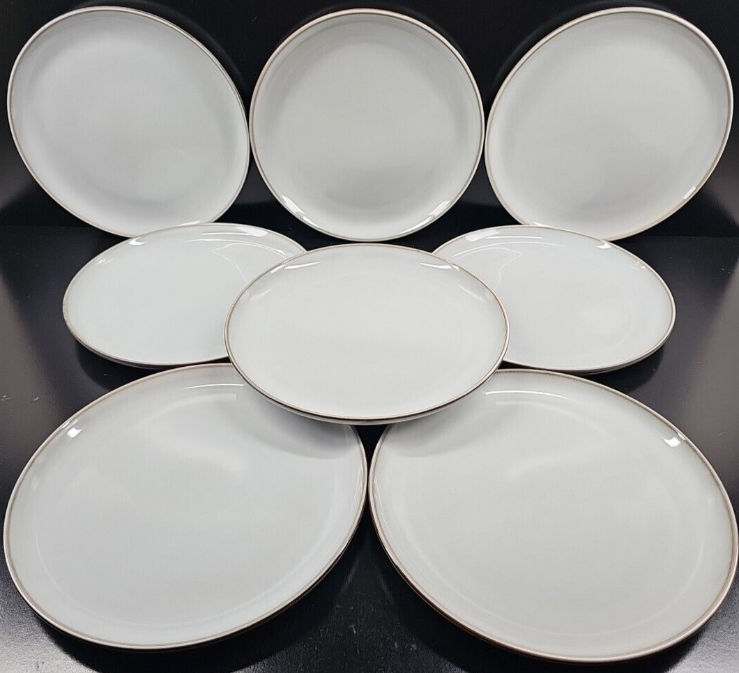 Gladelig Ikea Plates And Bowls 8) IKEA Gladelig Gray Dinner Plates Set  Smooth Brown Trim Dining