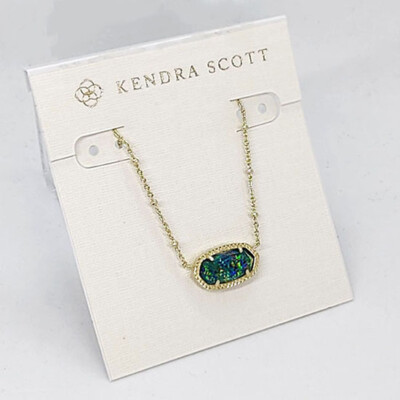 Kendra Scott Elisa Satellite Gold Pendant Necklace in Midnight