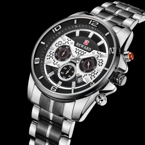 Relojes de pulsera de lujo caso de plata ESS