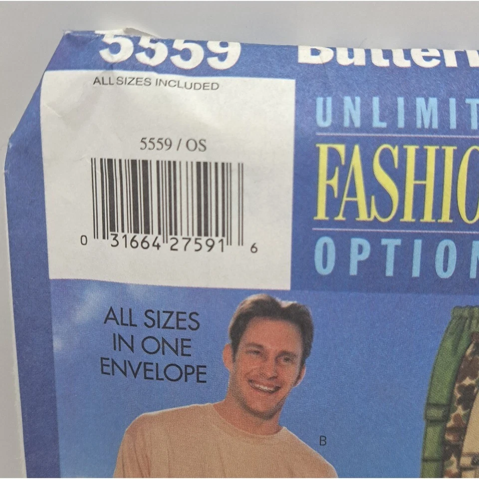 Butterick Sewing Pattern 5559 Mens Boys T-Shirt Pants DIY Easy All Sizes Casual - Image 2 of 4